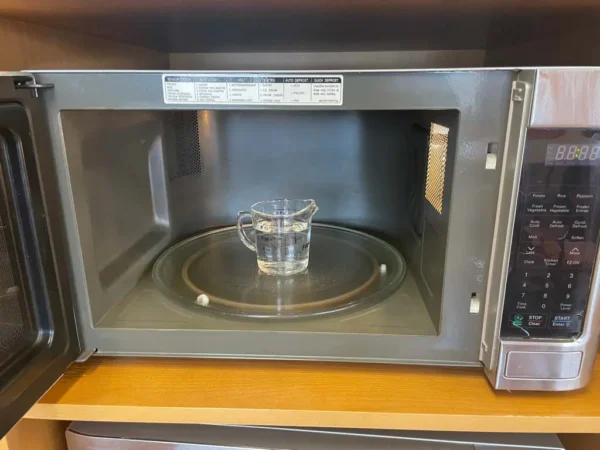 cup of water in the microwave 